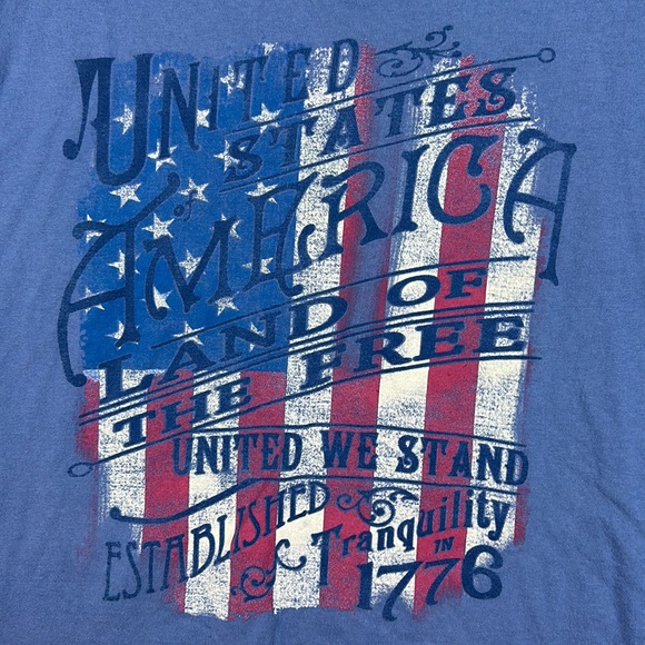 Anvil Men’s Short Sleeve Graphic T-shirt Blue Size 2XL - Picture 5 of 8